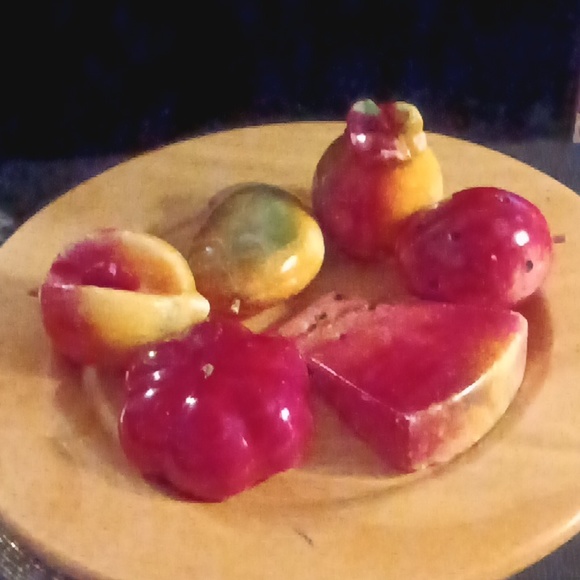 Vintage Marble and Alabaster Fruit Set of 6 - Picture 1 of 10